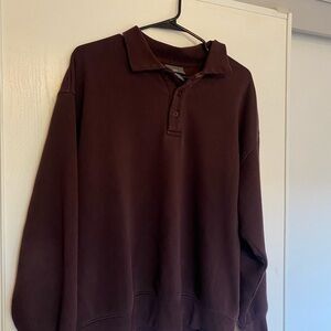 H&M Relaxed Fit Top in Dark Brown